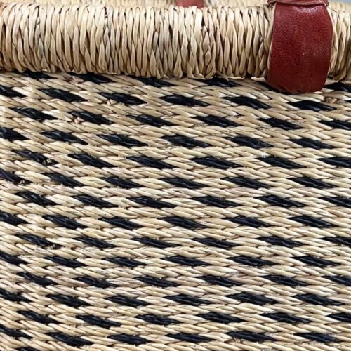 Closeup of Checkered Weave on Moses Basket