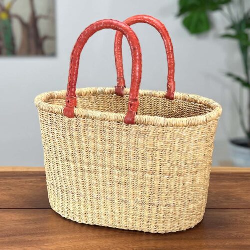 Natural West African Oval Basket