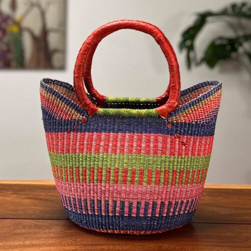 Colorful Shopping Tote Bolga Basket