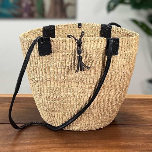 Natural Shoulder Bag #315 Ghana Basket