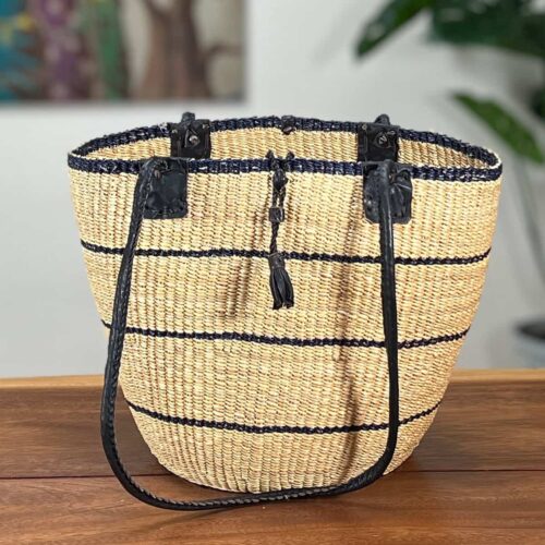 Shoulder Bag African Woven Basket