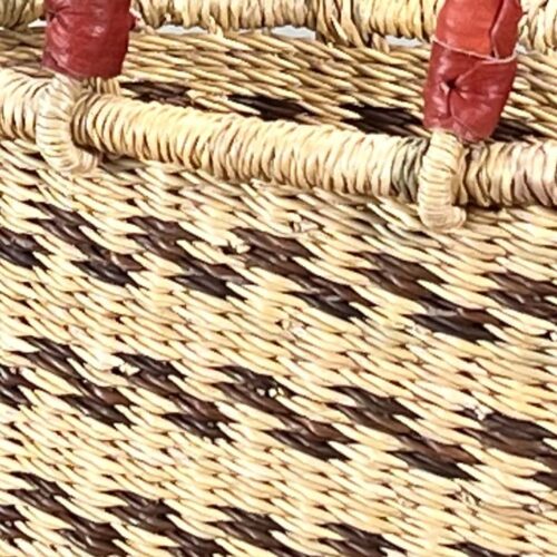 closeup of small oval African basket