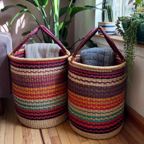 Set of Two Laundry Baskets in a home