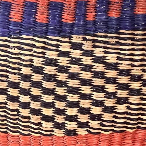 Closeup of Medium Round African Market Basket