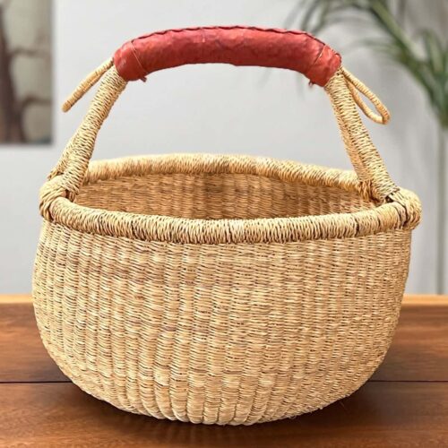 Natural Medium Round Market Basket