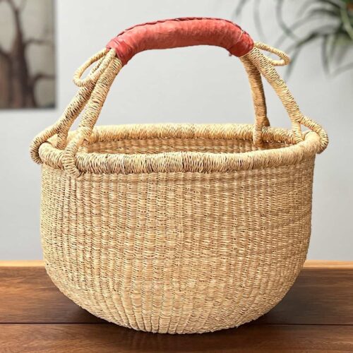 Natural Medium Round Market Basket