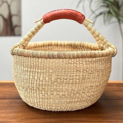 Natural Medium Round Market Basket