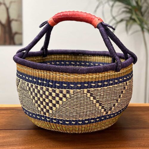 Round African market basket