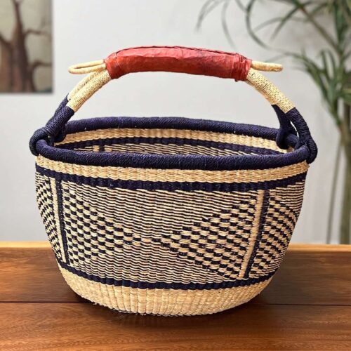 Round African market basket
