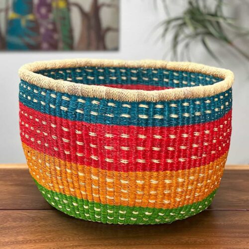 Colorful Round Basket without a handle