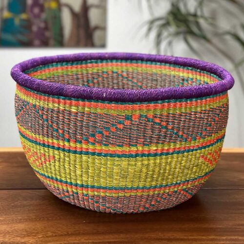 Colorful Round Basket without a handle