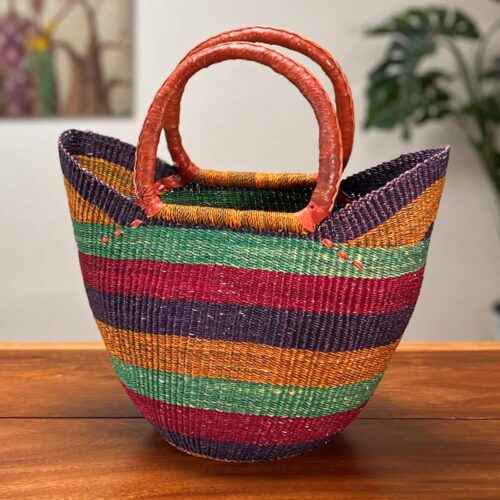 Colorful Shopping Tote Bolga Basket