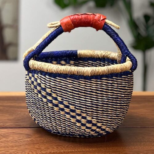 Small round Ghana market basket