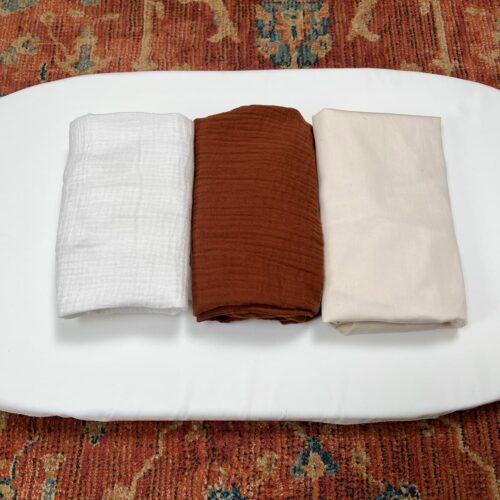 Comparison of our three 100% organic cotton Moses Basket Sheets