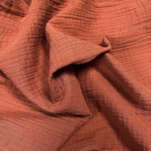 Rust colored Double Gauze Moses Basket Sheet